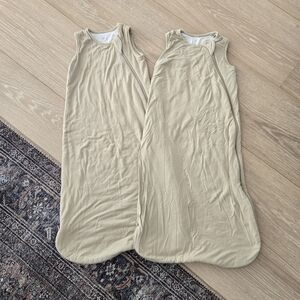 2 x Kyte Baby Beige Sleep Sacks - Size 6-18M 1 Tog